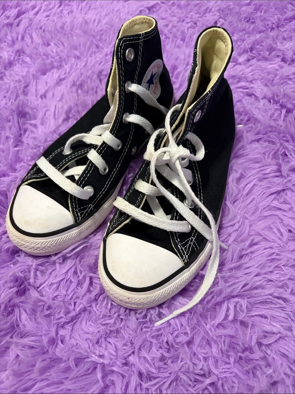 Converse Kids Black and White High-Top Sneakers